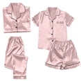 thumbnail image 1 of Pyjama pour Femmes Pyjama en Velours pour Femmes Ensemble de 4 Pcs Pyjama pour Femmes Pyjama Grande Taille pour Femmes Pyjama Décontracté Vêtements Femme Adulte Rose Taille TG, 1 of 2