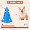thumbnail image 2 of EastVita 18pc Dog Agile Hurdle Cone Set,Puppy Agile Training Hurdle 12 Cones & 6 Agile Rods Combo,Dog Agile Training Equipment 4-Height Adjustable Obstacle with Storage Bag,Railing, 2 of 6