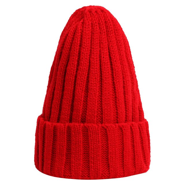 Cute Winter Hats for Women, a pacifier cap shape knit hat in vibrant red. Made from polyester, it measures 26.5cm in length and 14.5cm in width. Perfect for winter warmth, travel, and flexible fit for various head sizes. A stylish addition to women's winter accessories.