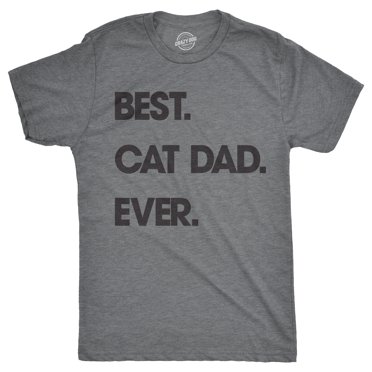 T-shirt pour Hommes « Meilleur Papa de Chat de Tous les Temps » Drôle Fête des Pères Chaton Phrase Sarcastique Nouveauté (Gris Chiné Pâle) - TTG