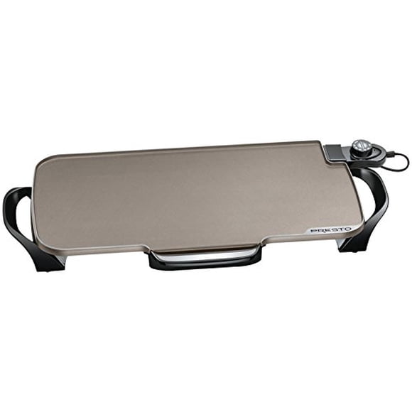 Presto 07062 Ceramic 22-inch Electric Griddle with removable handles Black