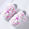 thumbnail image 2 of NOKIO Baby Girls Soft Sole Shoes Baby Toddler Walkings Bow Sandals First Walkings Crib Shoes with Memory Foam Insole and Non-Slip Flex Sole for Early Steps, 2 of 7