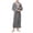 Grey, variant on Mens Hooded Robe Plush Shawl Collar Kimono Bathrobe Soft Warm Flannel Fleece Spa Robes Housecoat Pajamas