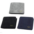 thumbnail image 2 of Men's Wallet Faux Leather Matte Bifold Wallet Credit Card Holder with ID Window, 2 of 10