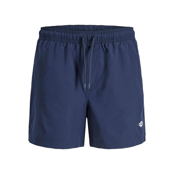 JACK&JONES Men's Swim Shorts - JPSTMAUI TROPIC SOLID SWIM SHORTS REG SN, Swimming Trunks Dark blue XL (X-Large)