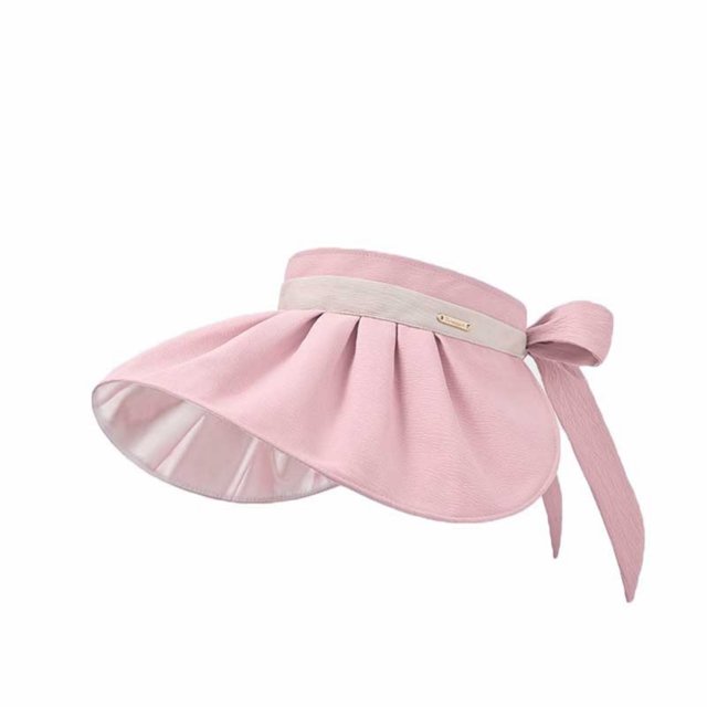 Pink Sun Hat For Ladies Summer Foldable Thin Large Brim Empty Hat For Outdoor Sun Protection Lightweight And Comfortable Design Free Size