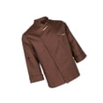 thumbnail image 2 of Unisex Chef Jackets Coat Long Sleeves Shirt Kitchen Uniforms Coffee L, 2 of 9