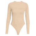 thumbnail image 4 of 2025 Justaucorps à Manches Longues de Pyjama Assorti à Col Rond pour Femmes Confortable contre le Coton sous-Vêtements Thermiques Femmes la Peau Hauts Combinaisons pour Femmes Justaucorps Femmes, 4 of 4