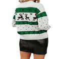 thumbnail image 2 of Chandail Tricoté de Noël pour Femmes Motif Elk Manches Longues, 2 of 6