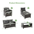 thumbnail image 3 of Gymax 4PCS Rattan Patio Conversation Furniture Set Outdoor Sectional Sofa Set, 3 of 10