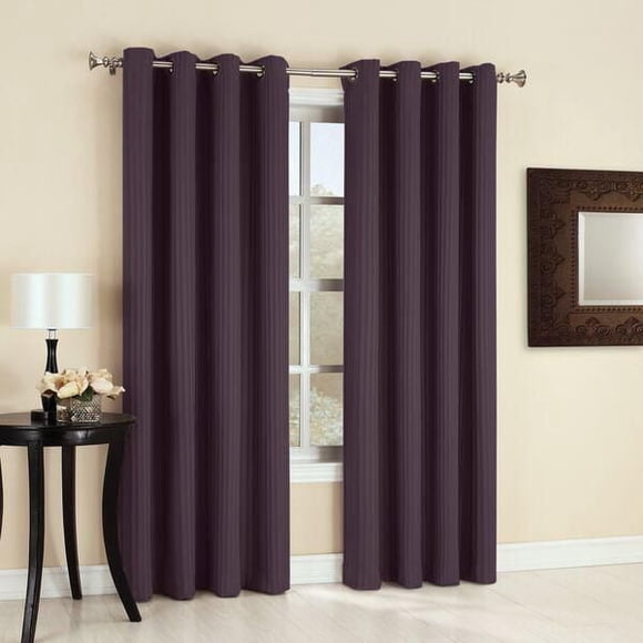 SUN BLOCKER Fabian Tone on Tone Striped Grommet Top Blackout Panel