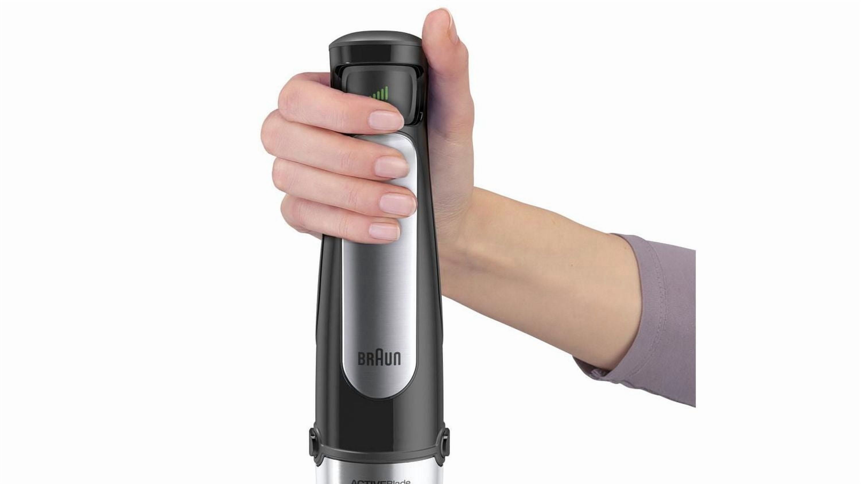 Braun MultiQuick Immersion Hand Blender + 1.5-Cup Food Processor, Whisk, Beaker, MQ7025