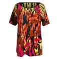 thumbnail image 4 of Pompotops Mode Femmes O-Cou Impression en Vrac Casual Manches Courtes T-shirt Tops, 4 of 6