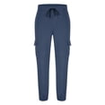 thumbnail image 4 of asjyhkr Mens Cargo Pants with Multi Pockets Elastic Waist Drawstring Jogger Hiking Work Sweatpants, 4 of 6