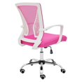 thumbnail image 3 of Modern Home Zuna Ergonomic Mesh Mid Back Office Chair, White & Pink, 3 of 10