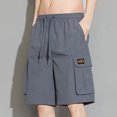 thumbnail image 2 of Diufon Men's Athletic Shorts Drawstring Waisted Outdoor Sport Shorts Spring Summer Hiking Shorts with Pockets, 2 of 6
