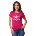 thumbnail image 1 of Inkdotpot Personalized Womens Tshirt Top Future Mrs WeddingAnnouncement Shirt-VB, 1 of 7