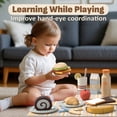 thumbnail image 2 of Wooden Play Food Sets for Kids Kitchen, Pretend Food Toys for Toddlers 3-5, Pretend Picnic Play Set, Toy for 3+ 4 5 6 Year Old Girls, 2 of 7