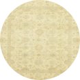 thumbnail image 1 of Ahgly Company Indoor Round Abstract Mustard Yellow Abstract Area Rugs, 6' Round, 1 of 6