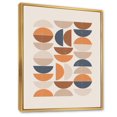 thumbnail image 2 of Designart Abstract Sun and Moon S In Blue and Orange FLOAT FRAME WALL ART, 2 of 4