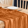 thumbnail image 4 of Boho Gauze Green Wedding Table Runner Fabric Kitchen Dining Holiday Table Decor For Home Party Indoor, 4 of 5