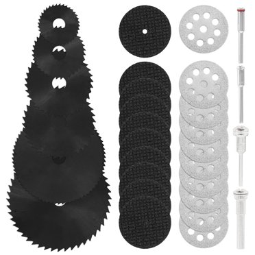 PENGXIANG Ensemble de 30 Lames de Scie Roue de Coupe mini Lame de Scie Circulaire pour Outil Rotatif Dremel Roue de Coupe en Résine Disque de Coupe