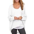 thumbnail image 1 of Bellella Hauts Légers pour Femmes Tricot Col Rond T-Shirt Quotidien Blanc L, 1 of 2