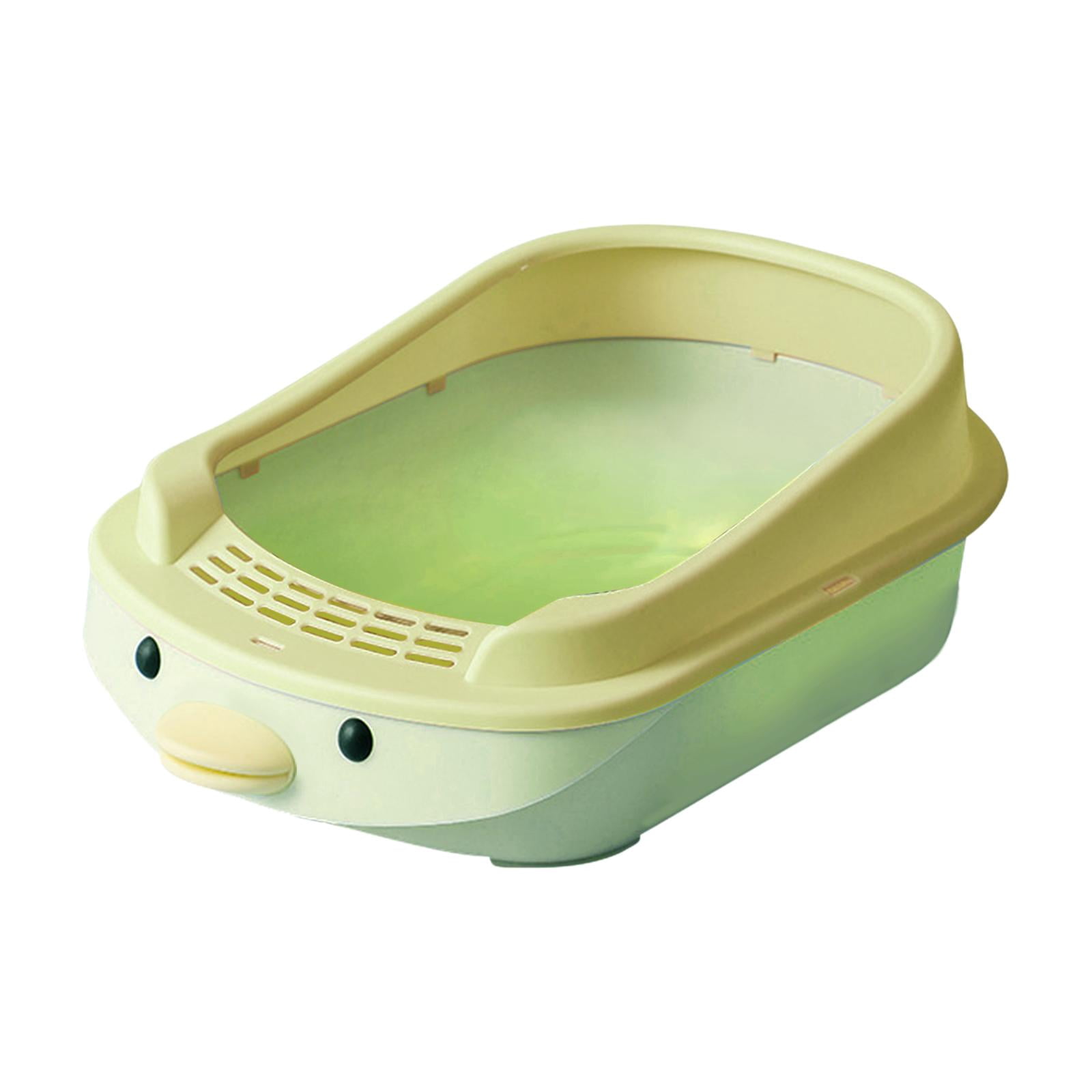 Toilette pour Chaton Bac à Litière pour Chats Bassin pour Chat Bassin Anti-Chat Toilette pour Chat Vert