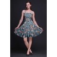 thumbnail image 3 of Bimba Robe Cocktail au-Dessus du Genou Smockée Florale pour Femmes Robe d'Été Fluide-TG, 3 of 5