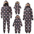 thumbnail image 1 of Christmas Family Matching Jumpsuits Pajamas Santa/Tree/Print Hooded Long Sleeve Zipper Onesie Rompers Pjs, 1 of 4