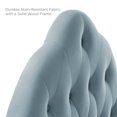 thumbnail image 4 of Modway Tête de Lit Souveraine Entièrement Capitonnée en Velours de Performance à Losanges, Bleu Pâle, 4 of 7