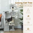 thumbnail image 4 of PawHut Arbre à Chat Tour de 53 Pouces, Grand Condo pour Chat - Gris, 4 of 10