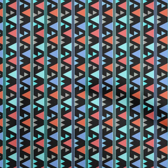 oneOone Rayon Black Fabric Geometric Sewing Material Print Fabric By The Yard 56 Inch Wide