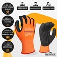 thumbnail image 2 of LINCONSON 12 pack Safety Performance Series Construction Mechanics Work Gloves (XL, Orange), 2 of 7