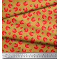 thumbnail image 3 of Soimoi Yellow polyester Crepe Fabric Tomato Vegetable Print Fabric by Yard 42 Inch Wide, 3 of 3