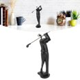 thumbnail image 4 of Resin Figure Statue, Decorative Abstract Musician Sports Men Figurines For  Decor Black, 4 of 8