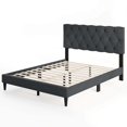 thumbnail image 2 of Costway Full Size Bed Frame with Button-Tufted Headboard & Wooden Slats Easy Assembly, 2 of 10