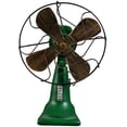 thumbnail image 4 of QUTETNVintage Décoration Intérieure Ventilateurs Bureau Oscillant Décorations Rétro Vert, 4 of 8