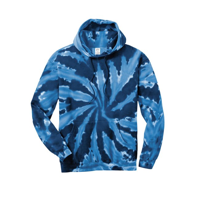 Gravity Threads Mens Tie-Dye Pullover Hoodie Sweater - Navy - 2X-Large