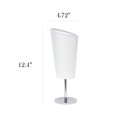 thumbnail image 4 of Simple Designs Mini Chrome Table Lamp with Angled Fabric Shade, 4 of 9