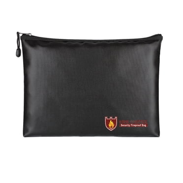 Sac Ignifuge Sécuritaire pour Documents Sac Ignifuge pour Documents Résistant au Feu et à l'Eau Sac à Argent Rangement Sécuritaire