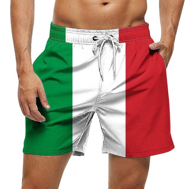Pisexur Mens Swim Trunks,Boys Swim Trunks Elastic Fabric & Men's 7“ Swim Trunks Quick Dry Mesh Lining Beach Shorts Bathing Suit with Pockets Multicolor,2XL