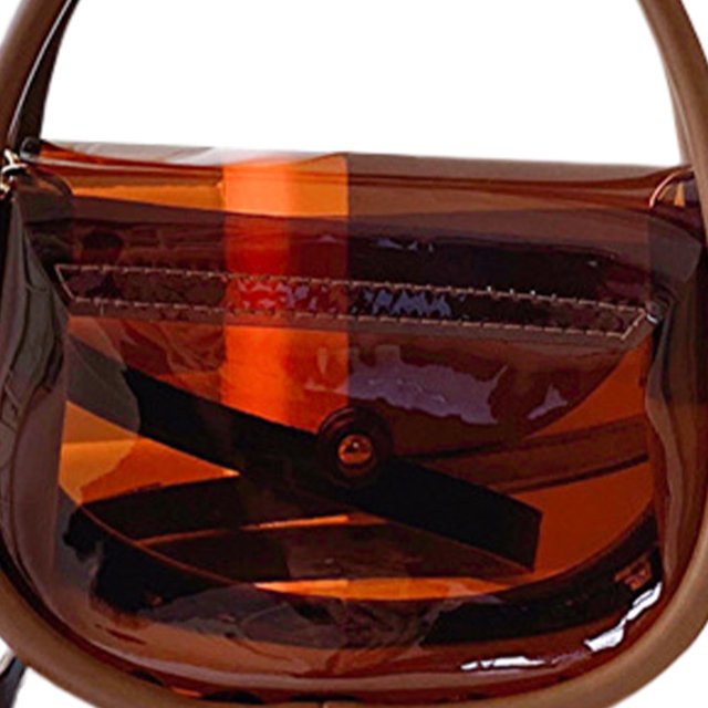 PVC Composite Shoulder Bag Waterproof Transparent Breathable Women Holiday Party