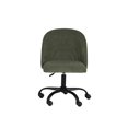 thumbnail image 4 of Linon Stormy Adjustable Swivel Office Chair Black Metal Base in Green Fabric, 4 of 17