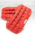 thumbnail image 2 of BUNKER INDUST Bateaux de Traction Tout-Terrain, 2 Pcs Tapis de Récupération Courts pour 4WD Boue, Sable, Rampes à Neige-Outil de Traction Pneu Rouge (Sans Sangle), 2 of 4