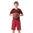 thumbnail image 4 of TOPTIE Short de Soccer pour Grands Garçons, Shorts de Course de 8 Pouces avec Poches-Rouge-M/ 10-12, 4 of 7