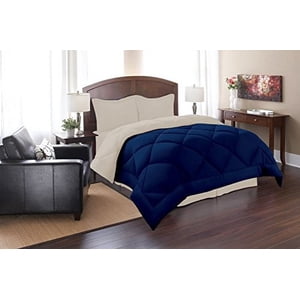 Réversible 3pc Ensemble de confort Roi/Cal Roi Marine/Crême