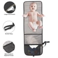 thumbnail image 2 of Fisher-Price Foldable 5 Ply Baby Diaper Changing Pad with Stroller Hook Wristlet Handle Front Zippered Pocket, Inner Mesh Velcro Closure Compartment and Inner Zipper Pocket, Black, 2 of 5