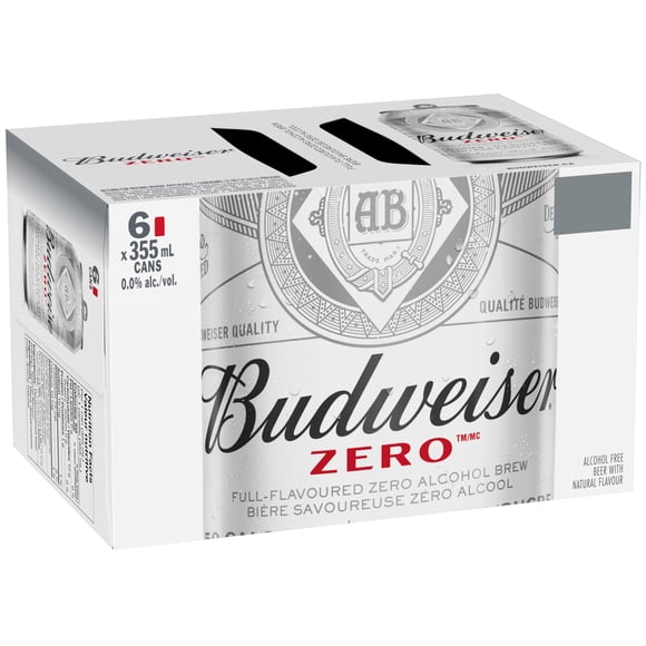 Budweiser Zero Non-Alcoholic Beer 6x355ml Cans