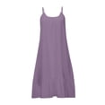 thumbnail image 4 of Women Beach Dress Solid Color Sleeveless Backless Camisole Beach Mini, 4 of 6